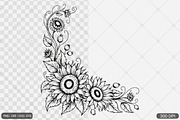 Sunflower Frame SVG PNG Bundle, an Illustration by Actual Pixel (Thumbnail 6 of 23)
