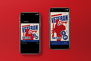 Red Modern Veteran Day Flyer Set, a Flyer Template by graphicook (Thumbnail 2 of 3)