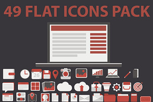 49 FLAT ICONS PACK