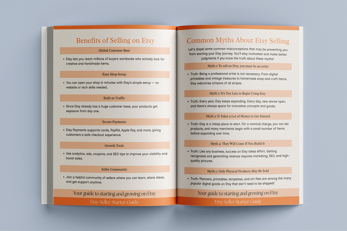 Etsy Seller Starter Guide Book, a Design Template by Book2bees (Photo 4 of 4)