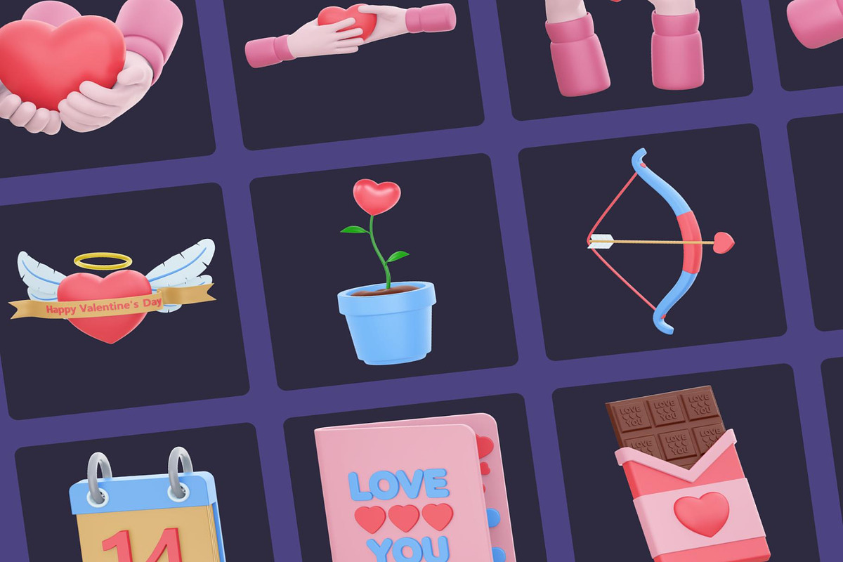 Valentine's Day 3D Icon Pack, an Emoji Icon by Creative Perspective (Photo 8 of 8)