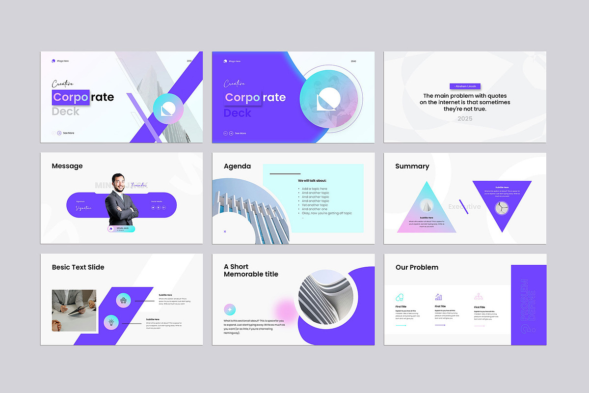 Corporate Pitch Deck Presentation, a Presentation Template by KreateTribe (Photo 5 of 8)