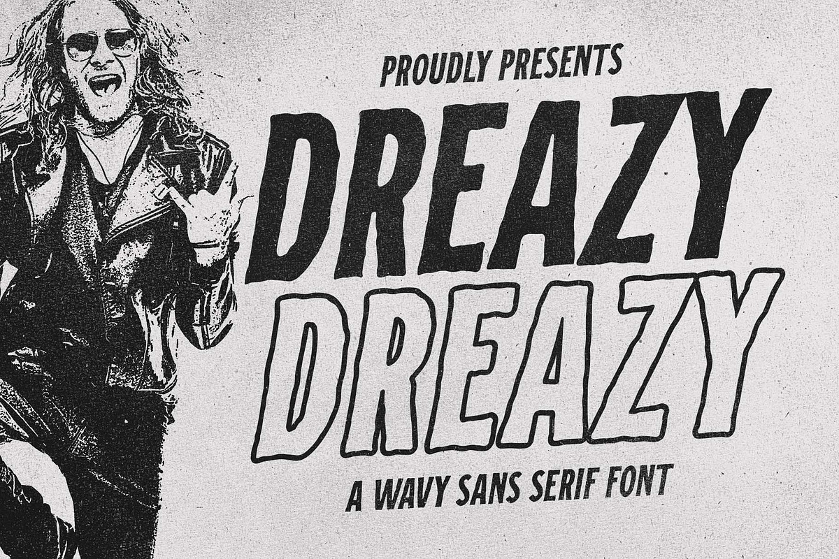 Dreazy a Wavy Sans Serif Font, a Sans Serif Font by Honestype (Photo 1 of 12)