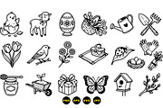 Spring Garden Clipart Collection, an Illustration by designvectx (Thumbnail 3 of 3)