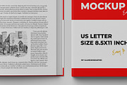 US Letter Book Mockup - 8 views, a Books & Magazine Mockup by Illusiongraphic (Thumbnail 22 of 22)