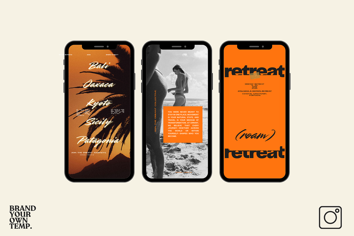 BEACHY TRAVEL INSTAGRAM TEMPLATES, a Templates & Theme by BYOTstudios (Photo 7 of 11)