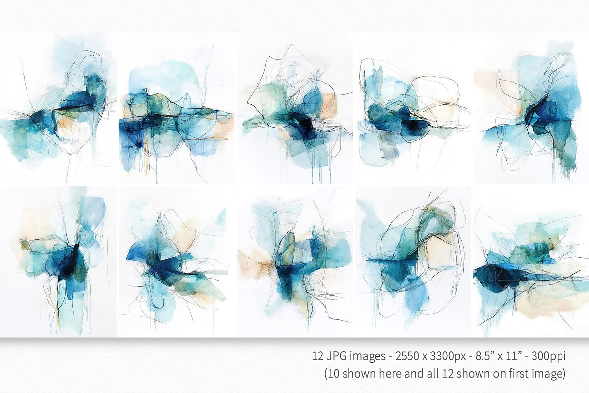 Ocean Veil Abstracts, a Decorative Illustration by rileyBgraphics (Photo 2 of 7)