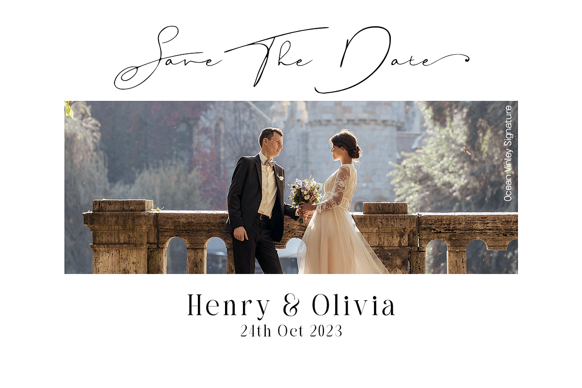 Ocean Vinley Signature, a Handwritten Font by madeDeduk (Photo 7 of 10)