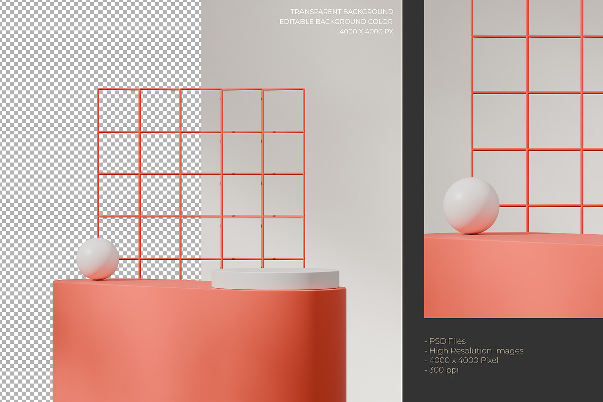 5 Podium with Transparent Background, a Background Graphic by faustudio (Photo 6 of 7)