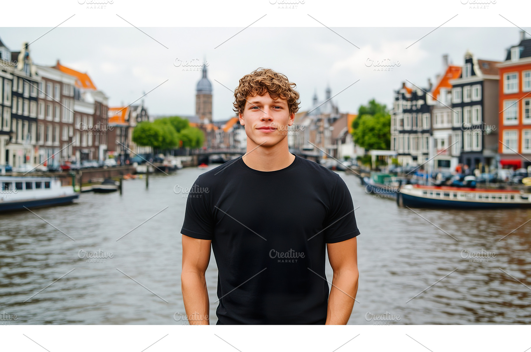 Young Caucasian Male in Black T, an Architecture Photo by Lermont51