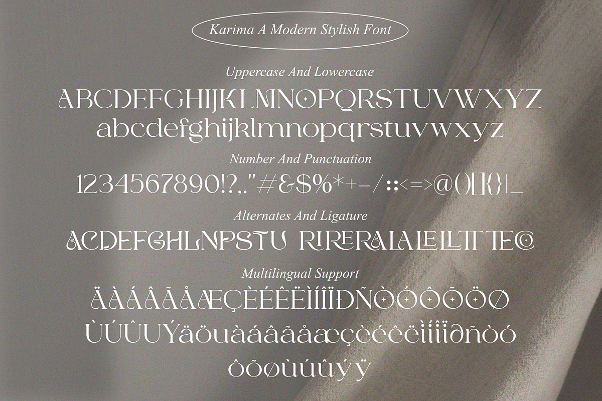 Karima A Modern Stylist Font, a Serif Font by zeenesia (Photo 19 of 20)