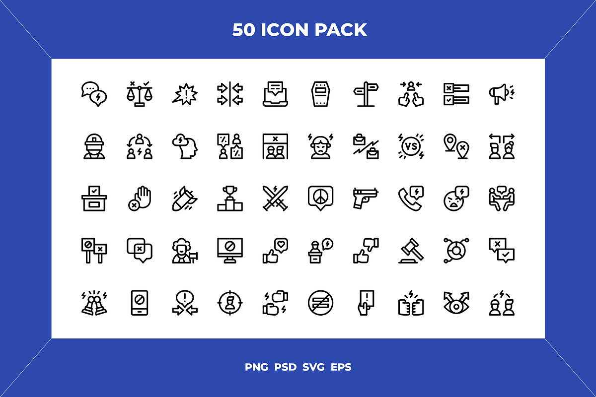Confrontation icons, an Outline Icon by Wencory (Photo 1 of 2)