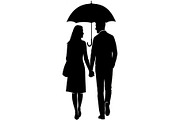 50 Couple Umbrella Silhouette Bundle, an Illustration by Designs_River (Thumbnail 27 of 51)