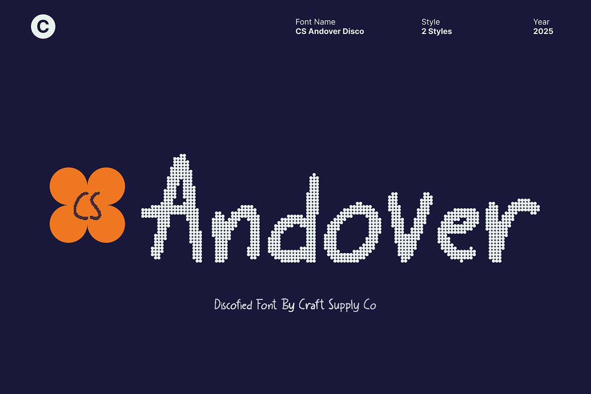CS Andover Disco, a Handwritten Font by Craft Supply Co. (Photo 1 of 8)