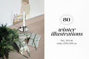 Winter home, a Decorative Illustration by divanovskaya_nv (Thumbnail 2 of 12)