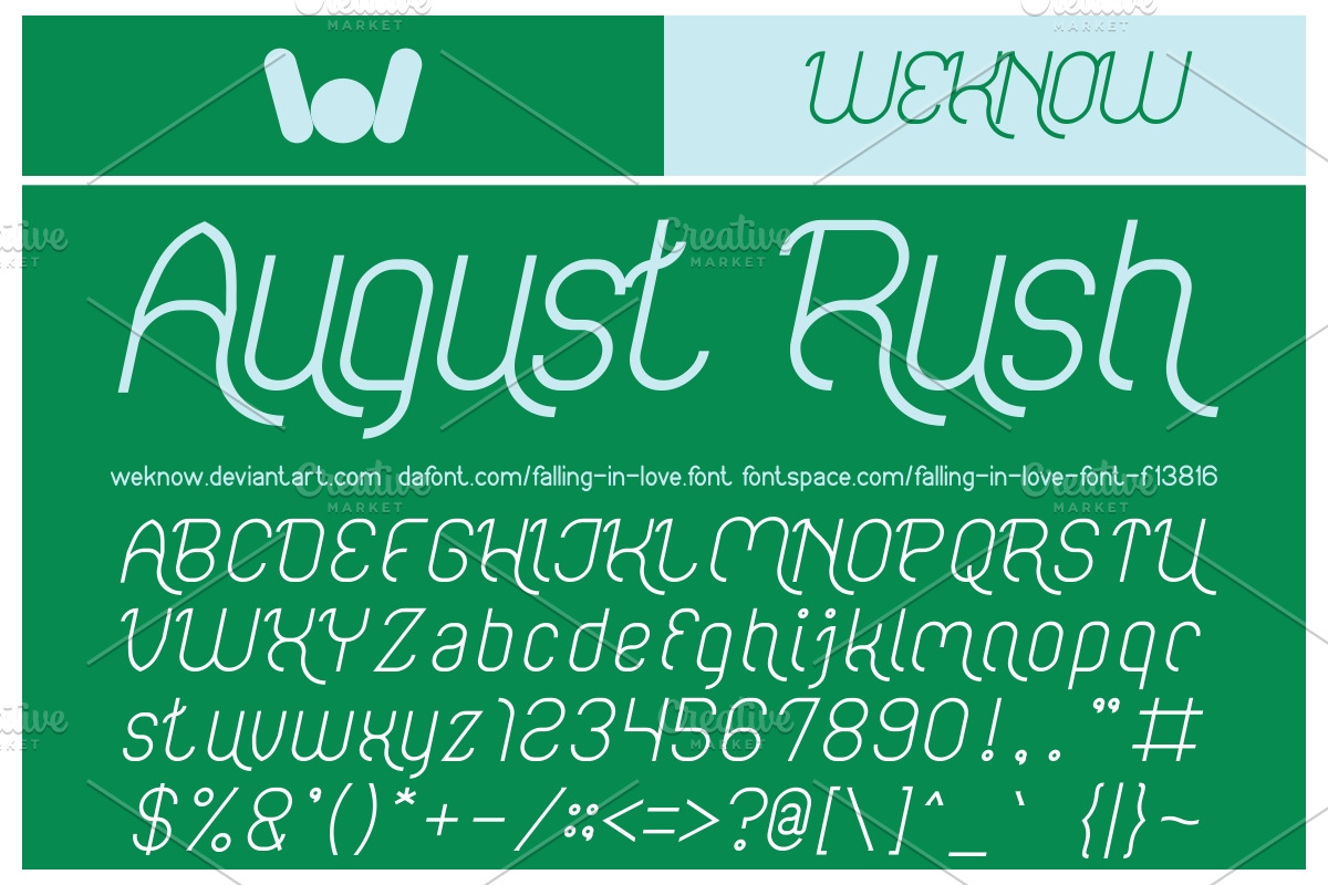 falling in love font preview 3
