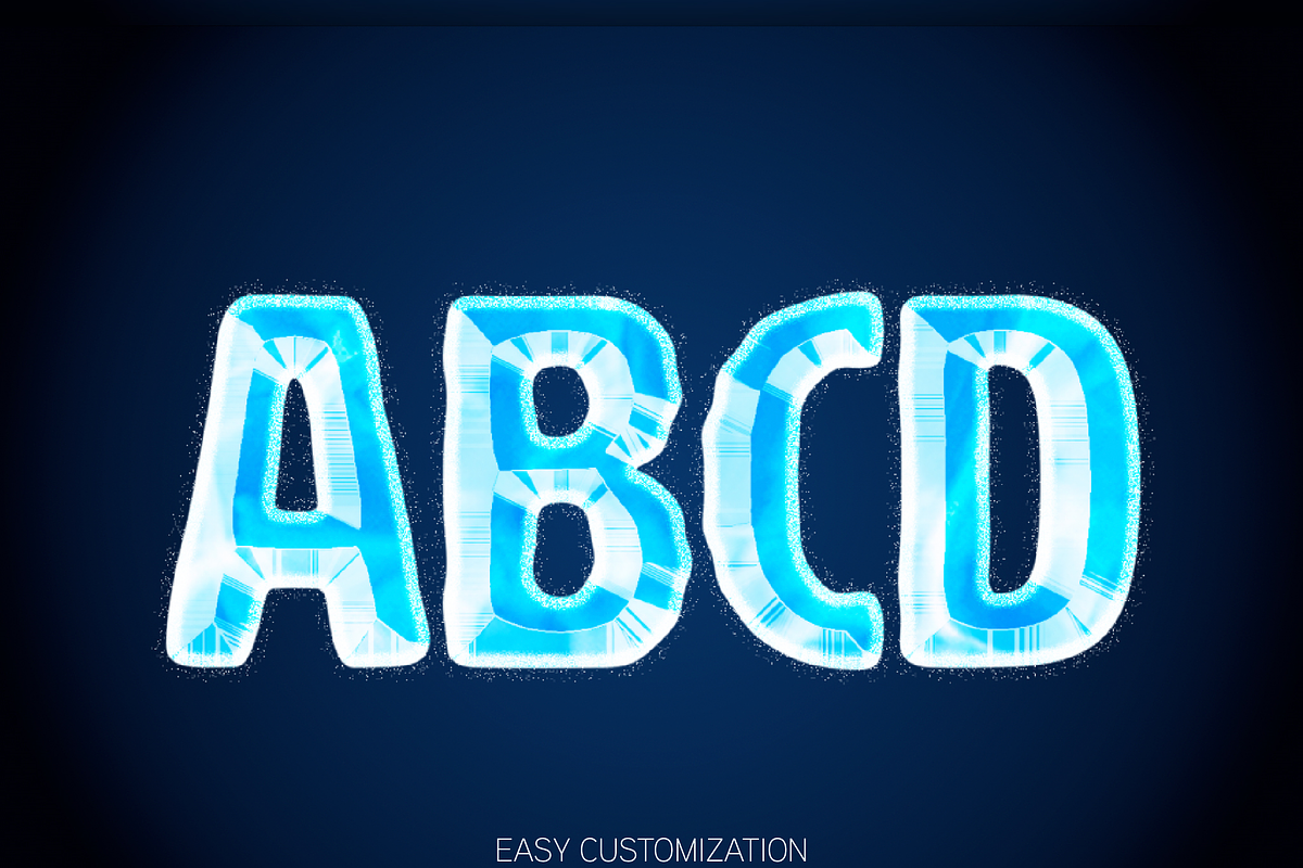Ice Crystal Beveled Text Effect preview 2