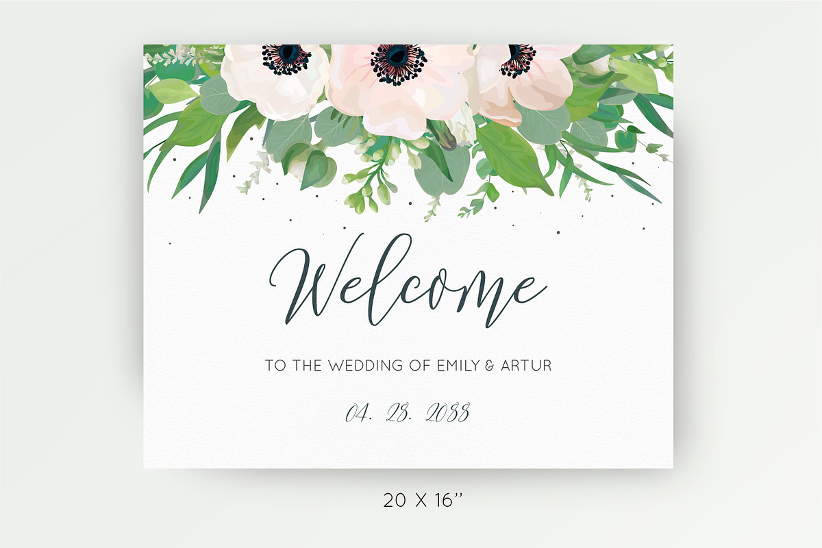 Wedding suite - Lovely Anemone, a Card Template by Alewiena (Photo 6 of 9)