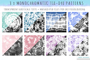 Monochromatic Tie Dye Pack 2, a Pattern Graphic by Lindy_doodle (Thumbnail 3 of 9)