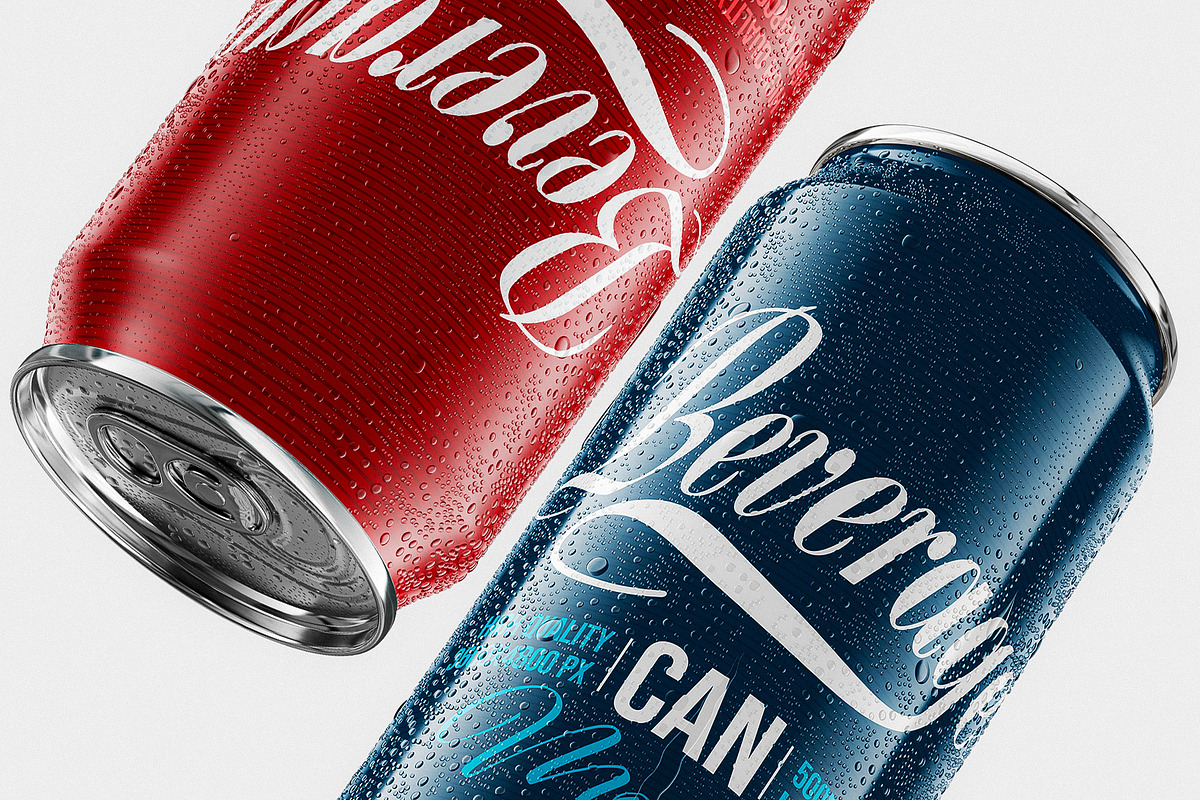 500ml Classic Can Mockup | ANIMATED, a Packaging Mockup by AY Mock-Ups (Photo 10 of 15)