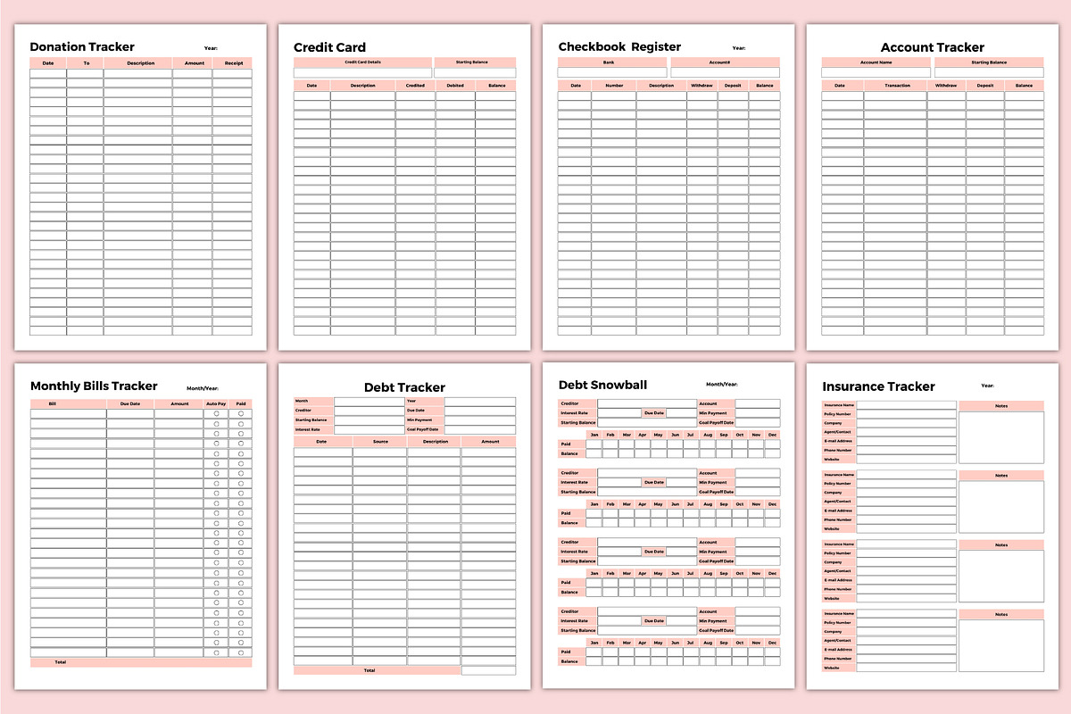 2026 Budget & Expense Tracker Canva, a Stationery Template by Mustafiz (Photo 7 of 9)
