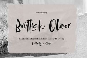 Brittish Oliver Handwritten Script, a Handwritten Font by RantautypeStudio