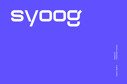 Syoog Font, a Sans Serif Font by baqoos