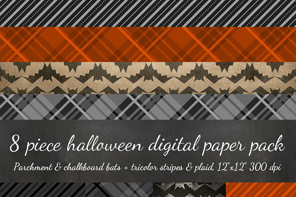 8 Piece Halloween Digital Scrapbook preview 5