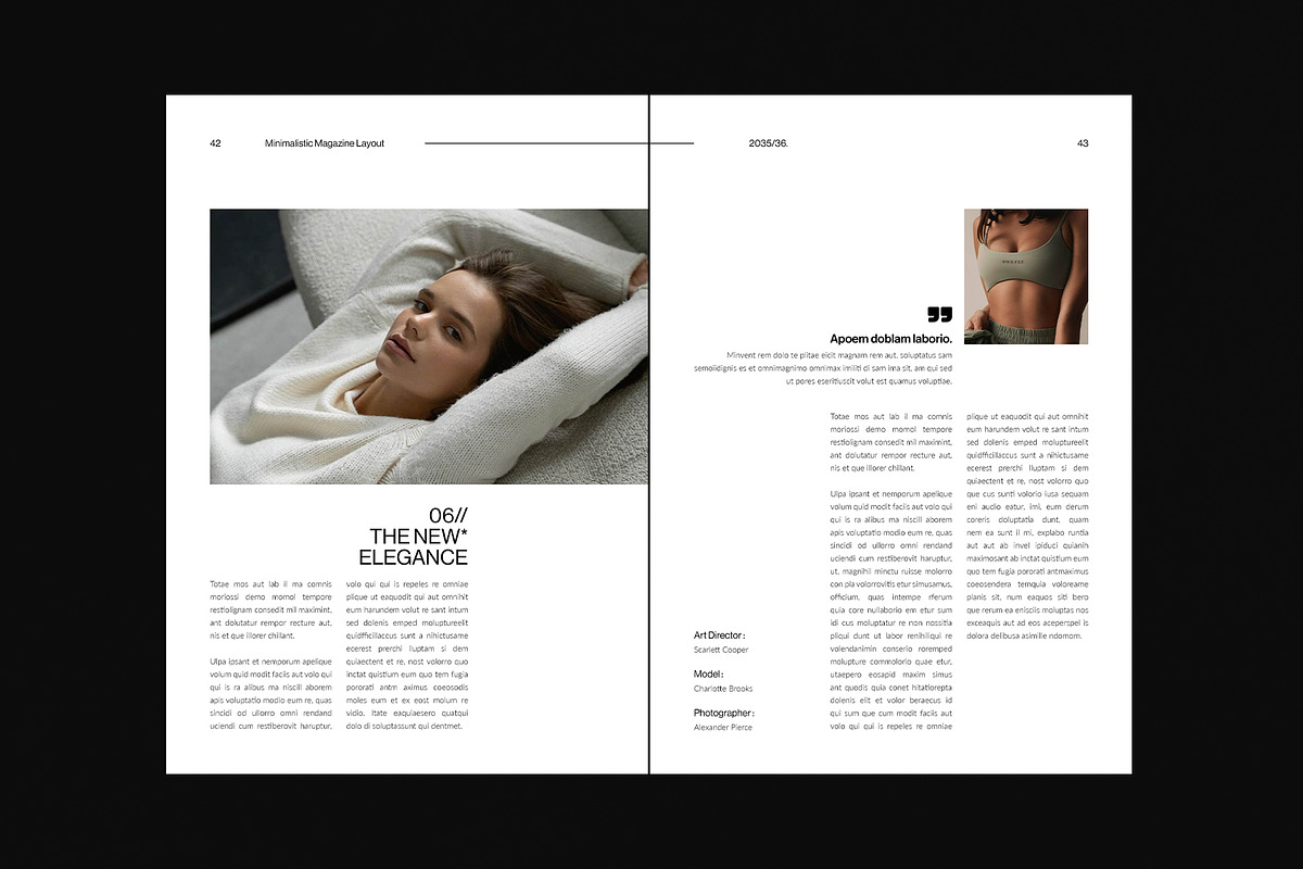 Minimalistic Magazine Template, a Magazine Template by DesignCrest (Photo 13 of 18)