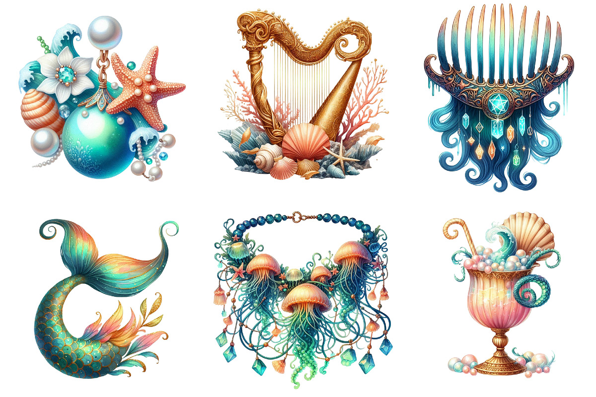 Siren Summer Clipart, an Illustration by Pixels.Craft (Photo 4 of 8)