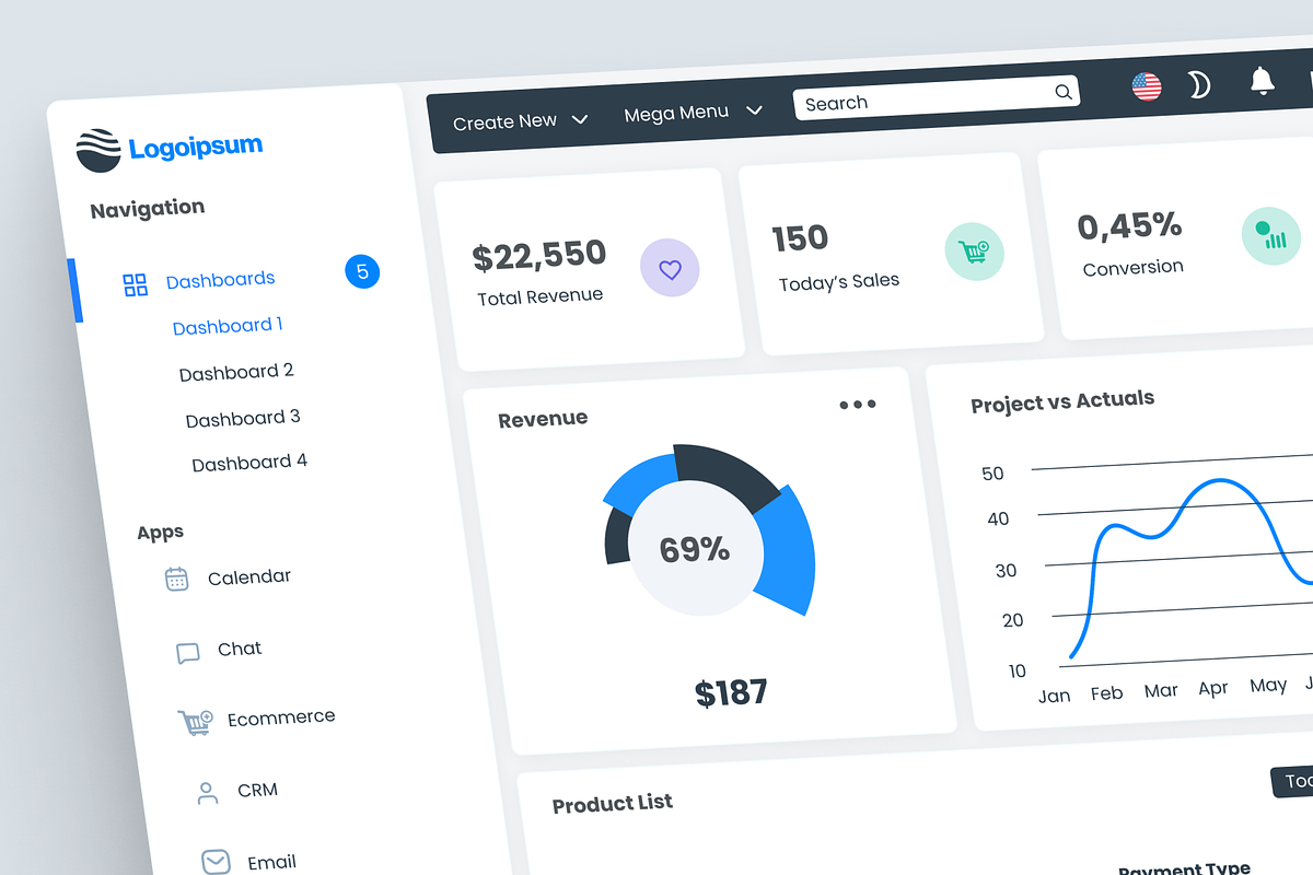 Totaliy - Finance - Admin Dashboard, an UI Kit Template by Annora Studio (Photo 2 of 6)