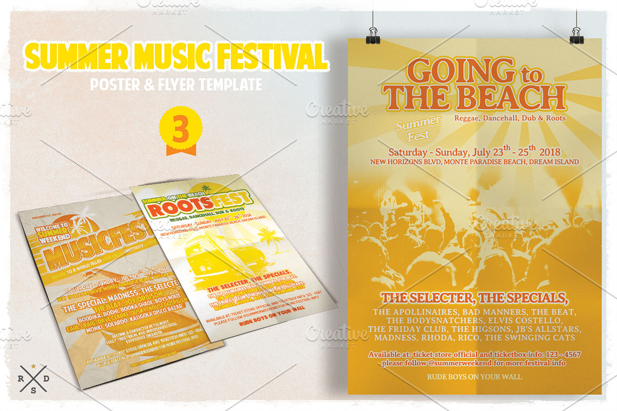 Summer Music Fest Flyer & Poster, a Flyer Template by The Design For Co. (Photo 4 of 4)