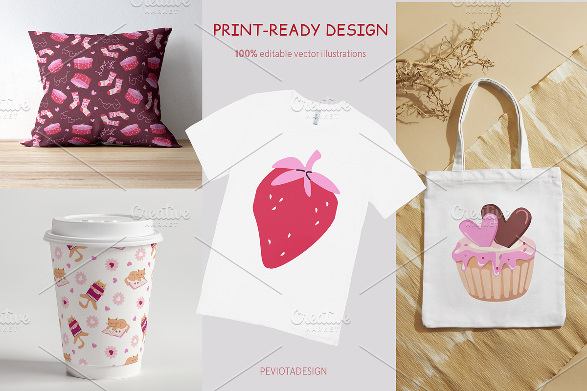 Valentines Day vector illustrations, a Seasonal Illustration by Peviotadesign (Photo 13 of 14)