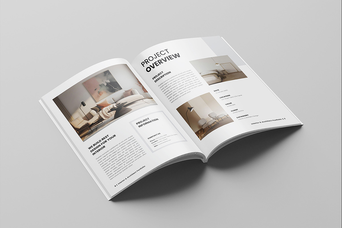 Interior Design Portfolio Template, a Brochure Template by Spark_Creative (Photo 5 of 15)