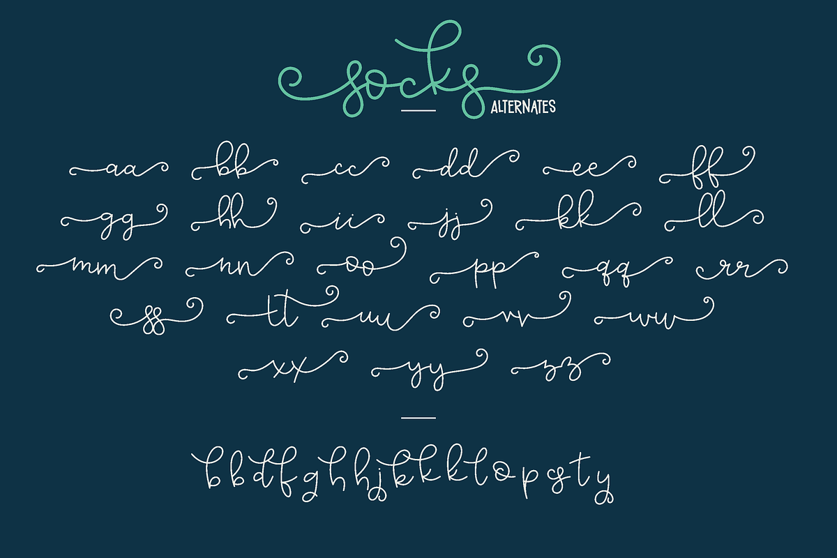 Mismatched Socks, a Script Font by Kitaleigh (Photo 4 of 4)
