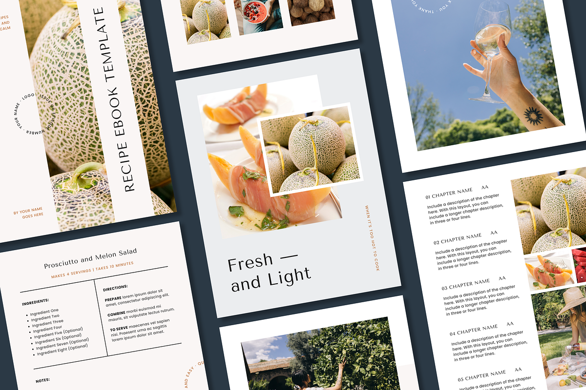 Summer Cookbook Template Canva, a Magazine Template by Erin Cassidy (Photo 7 of 9)