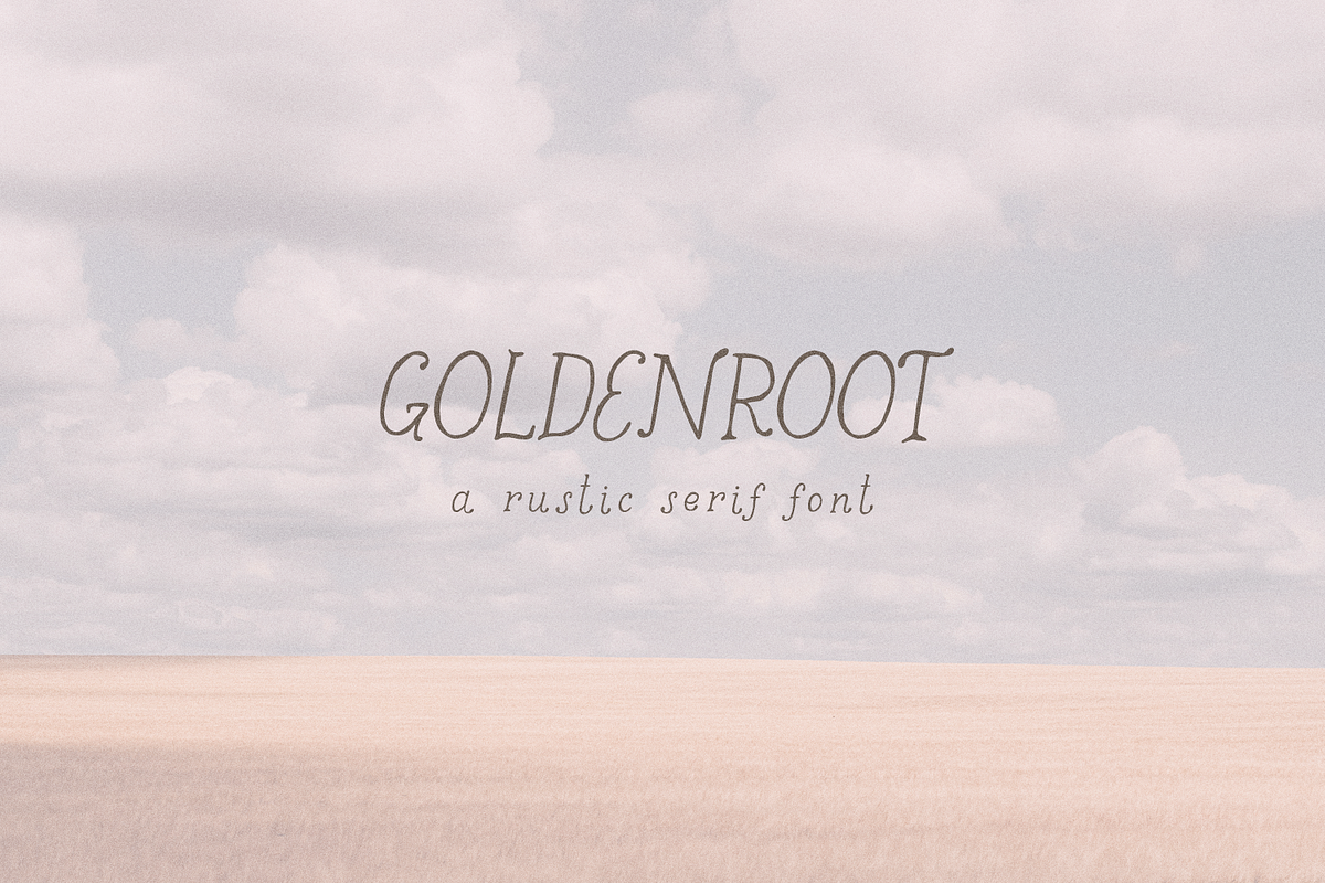 Goldenroot Serif A Rustic Font, a Handwritten Font by Beck McCormick (Photo 1 of 10)