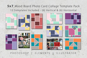 5x7 Photo Card Collage Template Pack