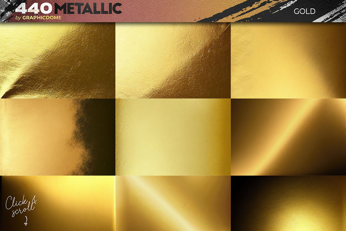 440 Gold & Metallic Textures Bundle, a Texture Graphic by Graphicdome (Photo 14 of 22)