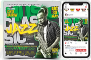 Jazz Music Social Media Template, a Social Media Template by regalDRAW (Thumbnail 2 of 4)