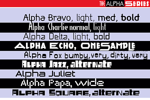 Alpha Series Font Collection