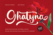 Ghatyna Bold Brush Font, a Script Font by Letterena Studios Script (Thumbnail 1 of 20)