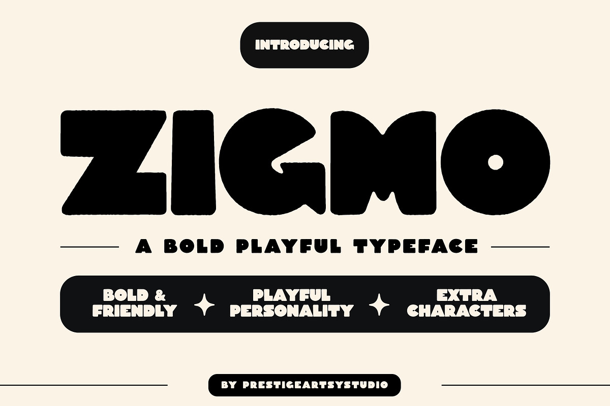 ZIGMO, a Sans Serif Font by Prestige Artsy Studio (Photo 1 of 11)