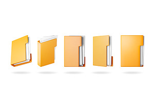 3D set of business folder full of, an Object Illustration by Abscent