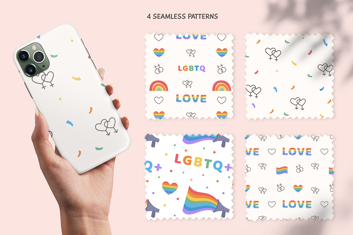 Pride Month LGBTQ+ Collection, a Decorative Illustration by millering (Photo 9 of 12)