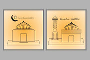 Ramadan Kareem Mosque Greeting Card, a Decorative Illustration by Lakhan1998 (Thumbnail 3 of 6)