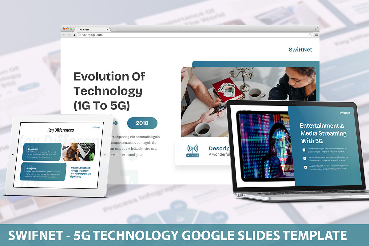 Swiftnet - Google Slides Template, a Presentation Template by SlideFactory (Photo 1 of 4)
