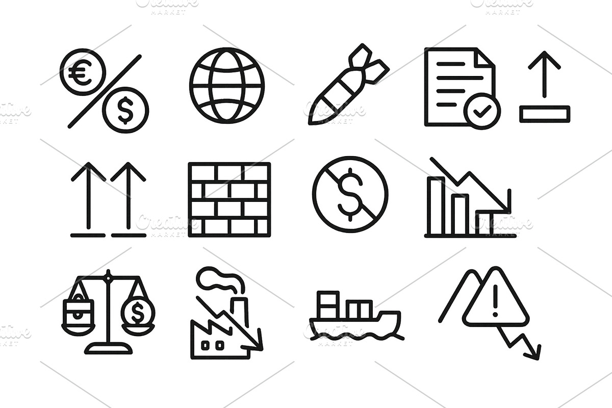 Set of web icons representing, a Finance Illustration by ZinetroN