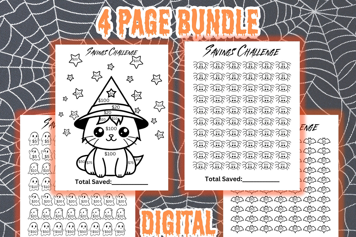 Halloween Theme Savings Challenge, a Stationery Template by Pixels N Bows (Photo 2 of 3)