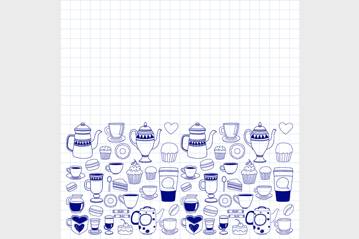 7 vector templates (jpg+eps) Coffee, a Food Illustration by Art Loft (Photo 5 of 8)